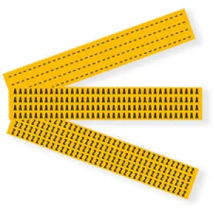 0.25" Character Height Black on Yellow Outdoor Numbers and Letters