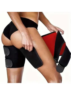 1 Pair Stretch Thigh Leg Slimming Belt, Women Workout Fitness Elastic Slimming Wrap Body Shaper