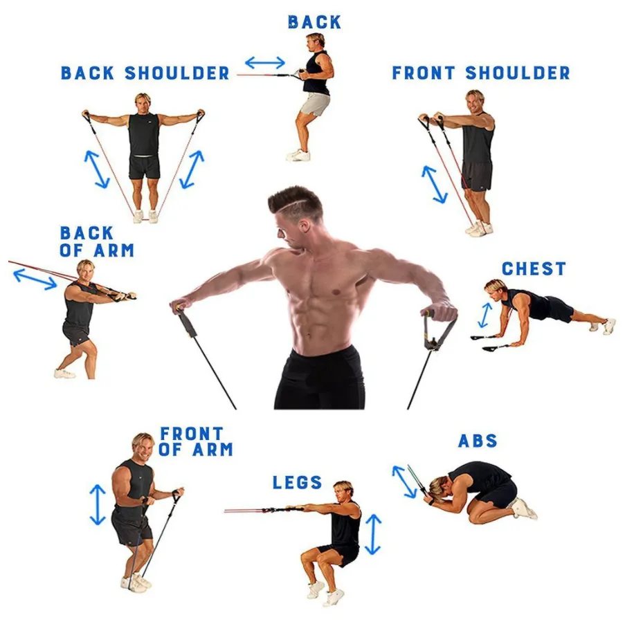 11 Pcs Resistance Band Set