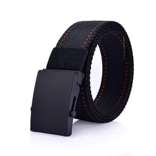 125CM Men Nylon Alloy Buckle Belt Outdoor Sport Military Durable Pants Strip