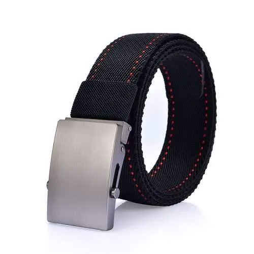 125CM Men Nylon Alloy Buckle Belt Outdoor Sport Military Durable Pants Strip