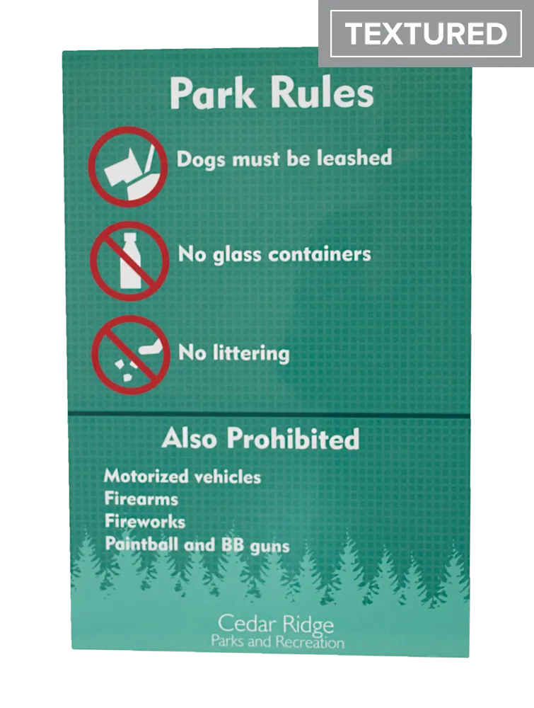 12" x 18" Aluminum Sign