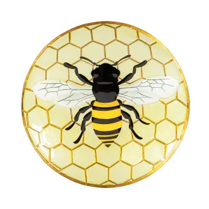 18" Glass Bird Bath, Bee,2gb781