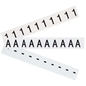 1" Character Height Black on White Outdoor Numbers and Letters