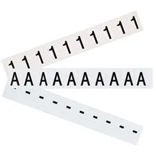 1" Character Height Black on White Outdoor Numbers and Letters