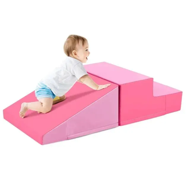2-Piece Step and Slide Climber for Infants and Toddlers | Soft Play
