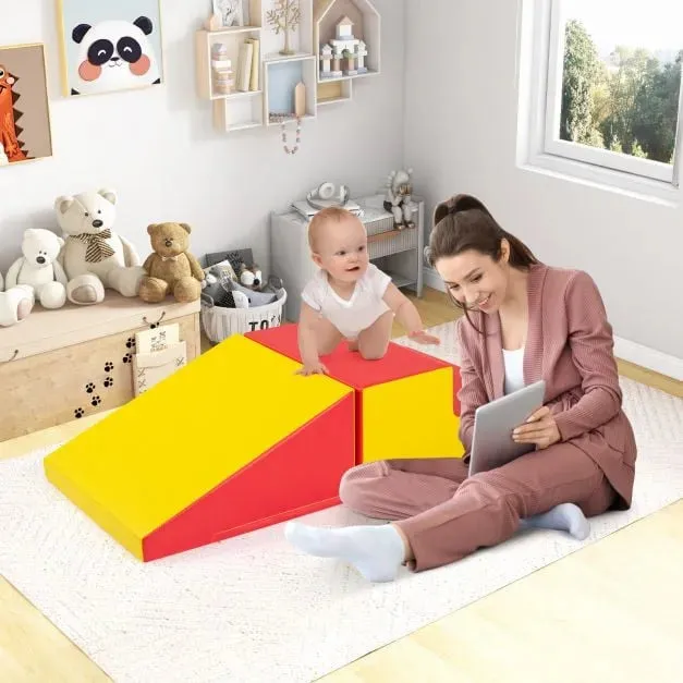 2-Piece Step and Slide Climber for Infants and Toddlers | Soft Play