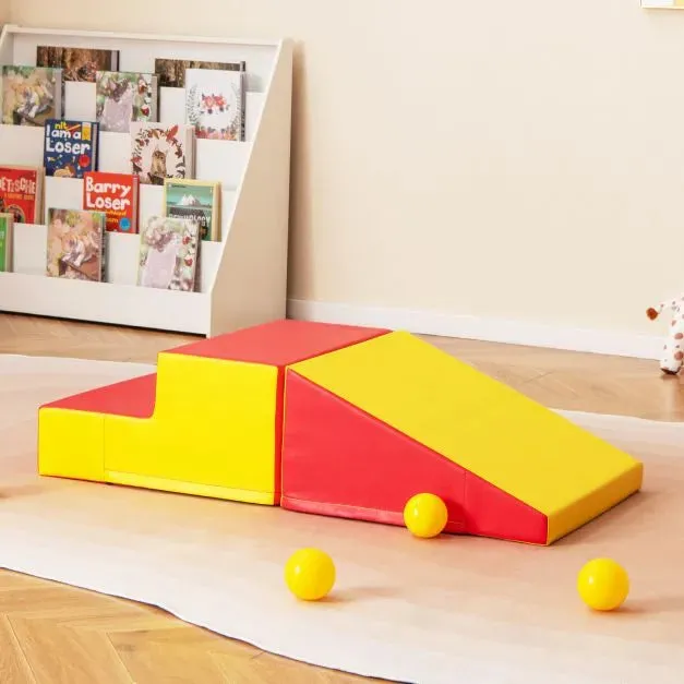2-Piece Step and Slide Climber for Infants and Toddlers | Soft Play