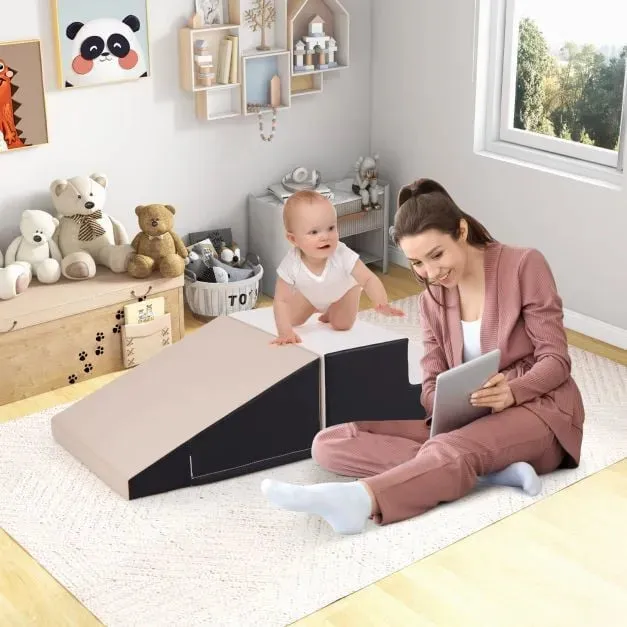 2-Piece Step and Slide Climber for Infants and Toddlers | Soft Play
