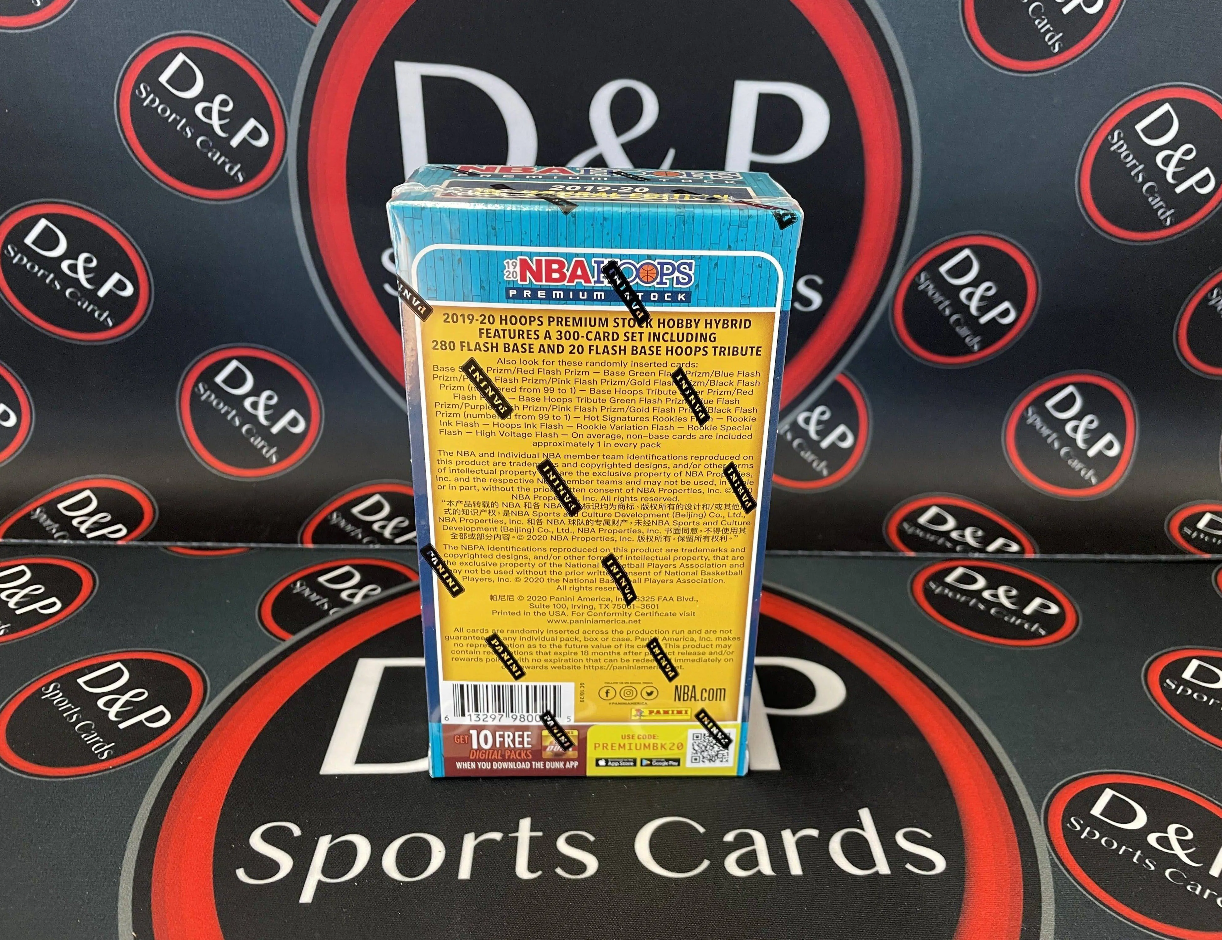 2019-20 Panini NBA Hoops Premium Stock Hobby Hybrid Box