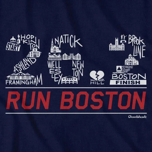 26.2 Run Boston Race Icons T-Shirt