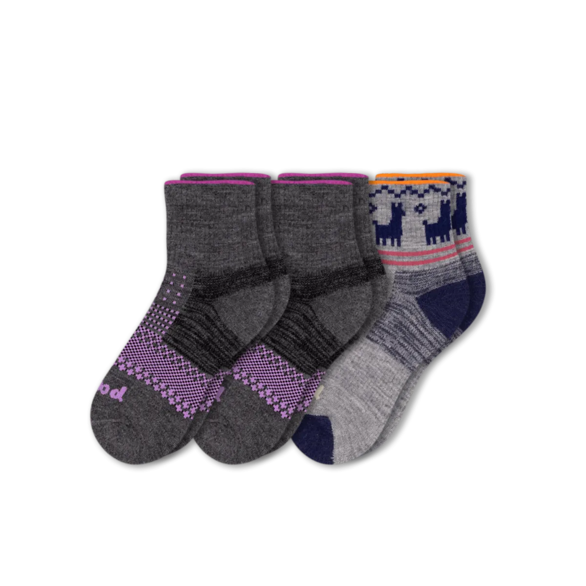 3 Pack - Women's Hiking Quarter Pacas Socks