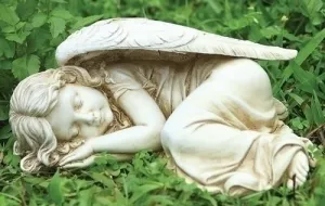 5.25"H Sleeping Angel Garden Statue