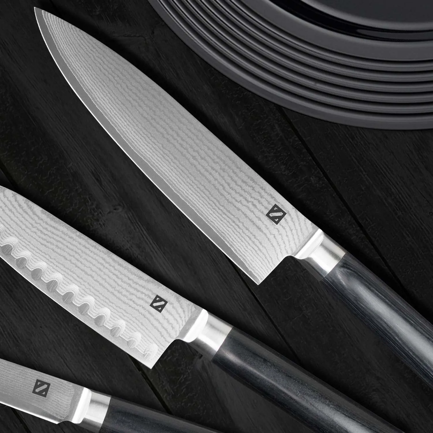 7 Piece Japanese VG-10 Damascus Steel Chef Knife Set