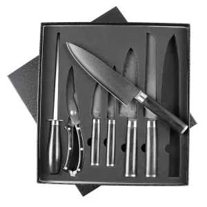 7 Piece Japanese VG-10 Damascus Steel Chef Knife Set