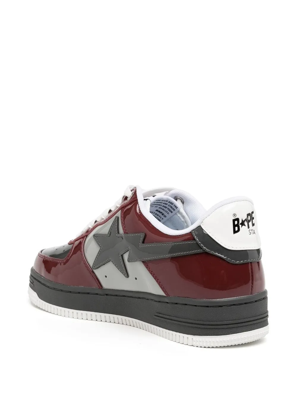 A BATHING APE® high-shine low-top sneakers