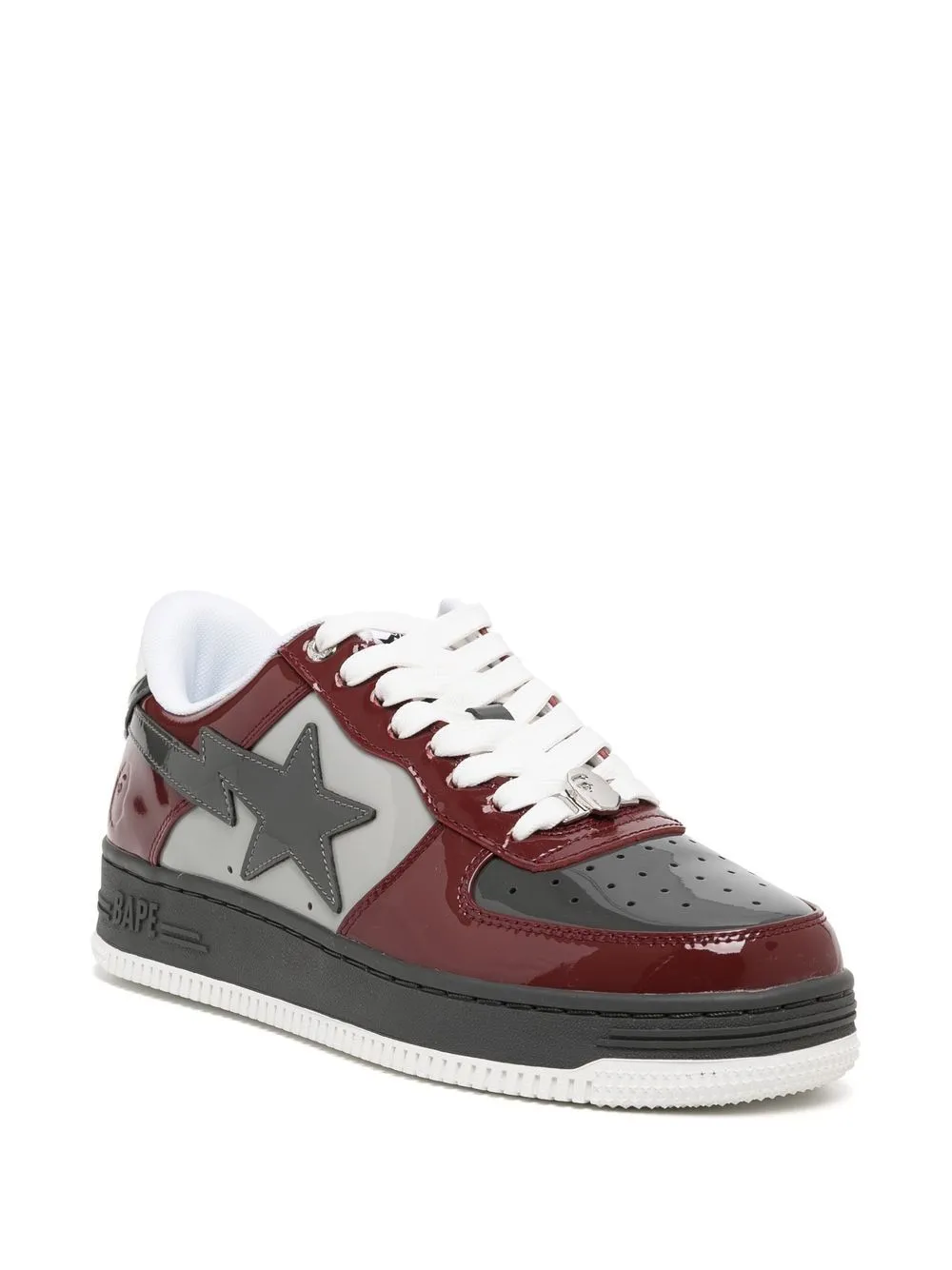 A BATHING APE® high-shine low-top sneakers