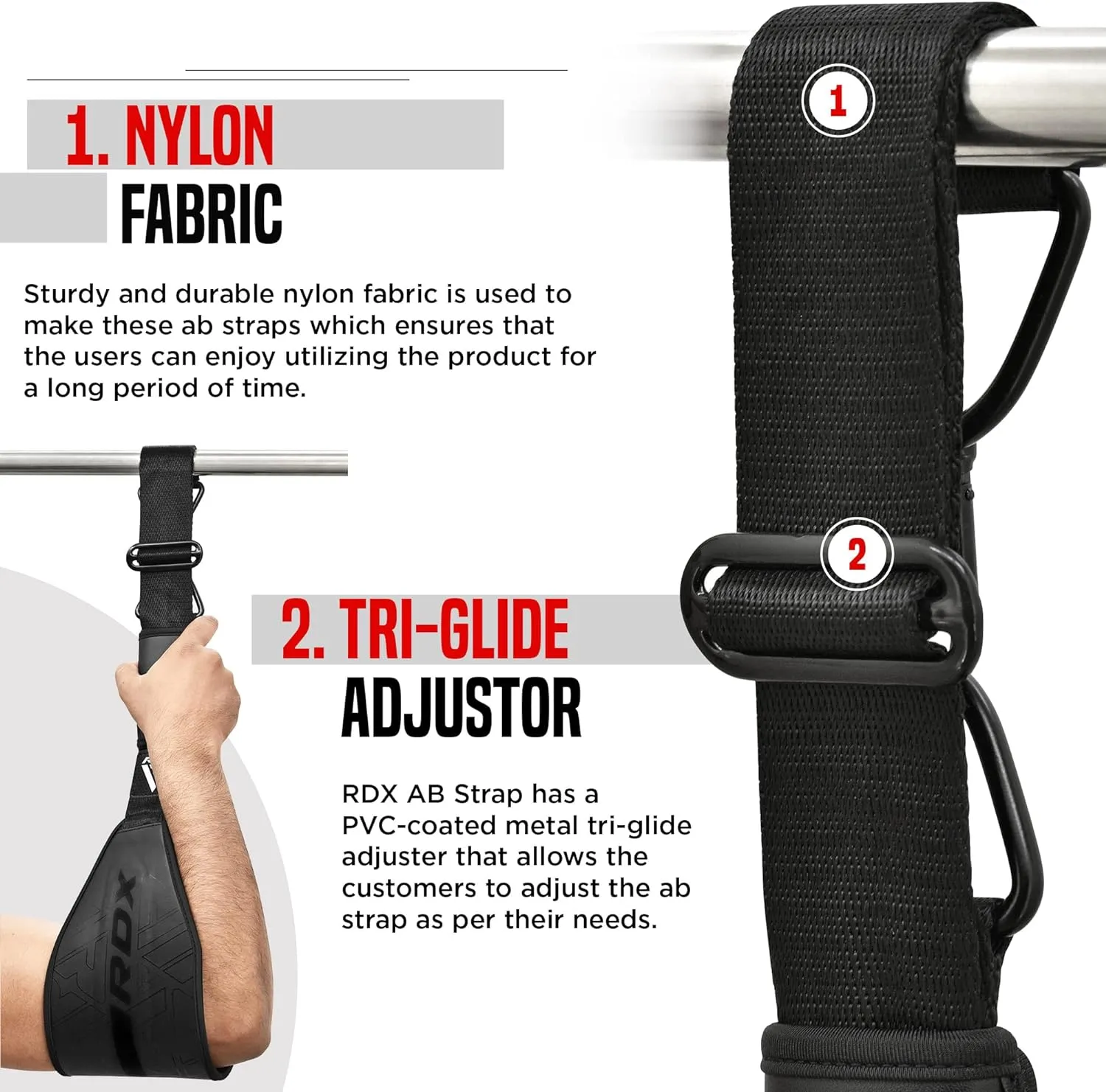 AB Straps for Pull Up Bar Hanging (Pair)