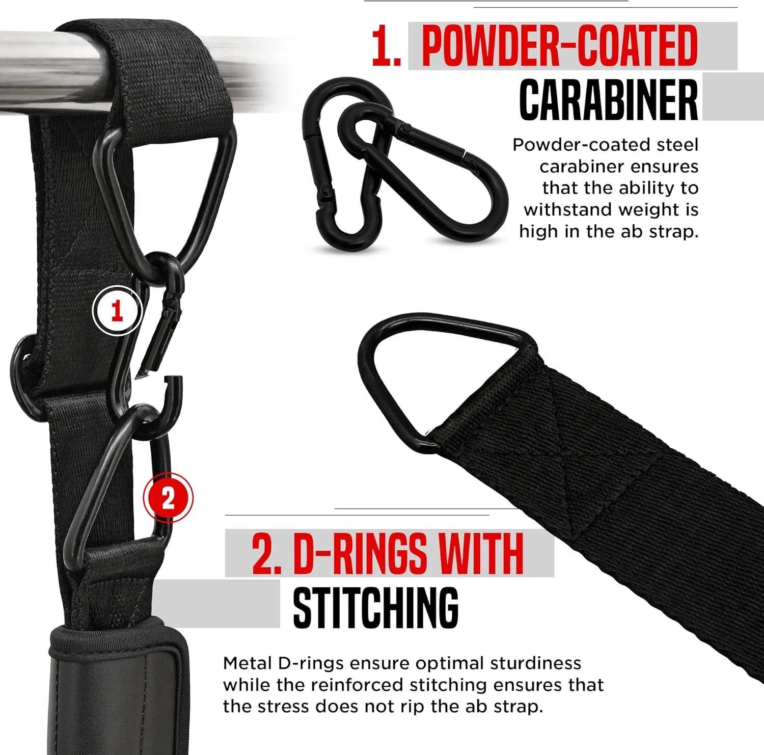 AB Straps for Pull Up Bar Hanging (Pair)