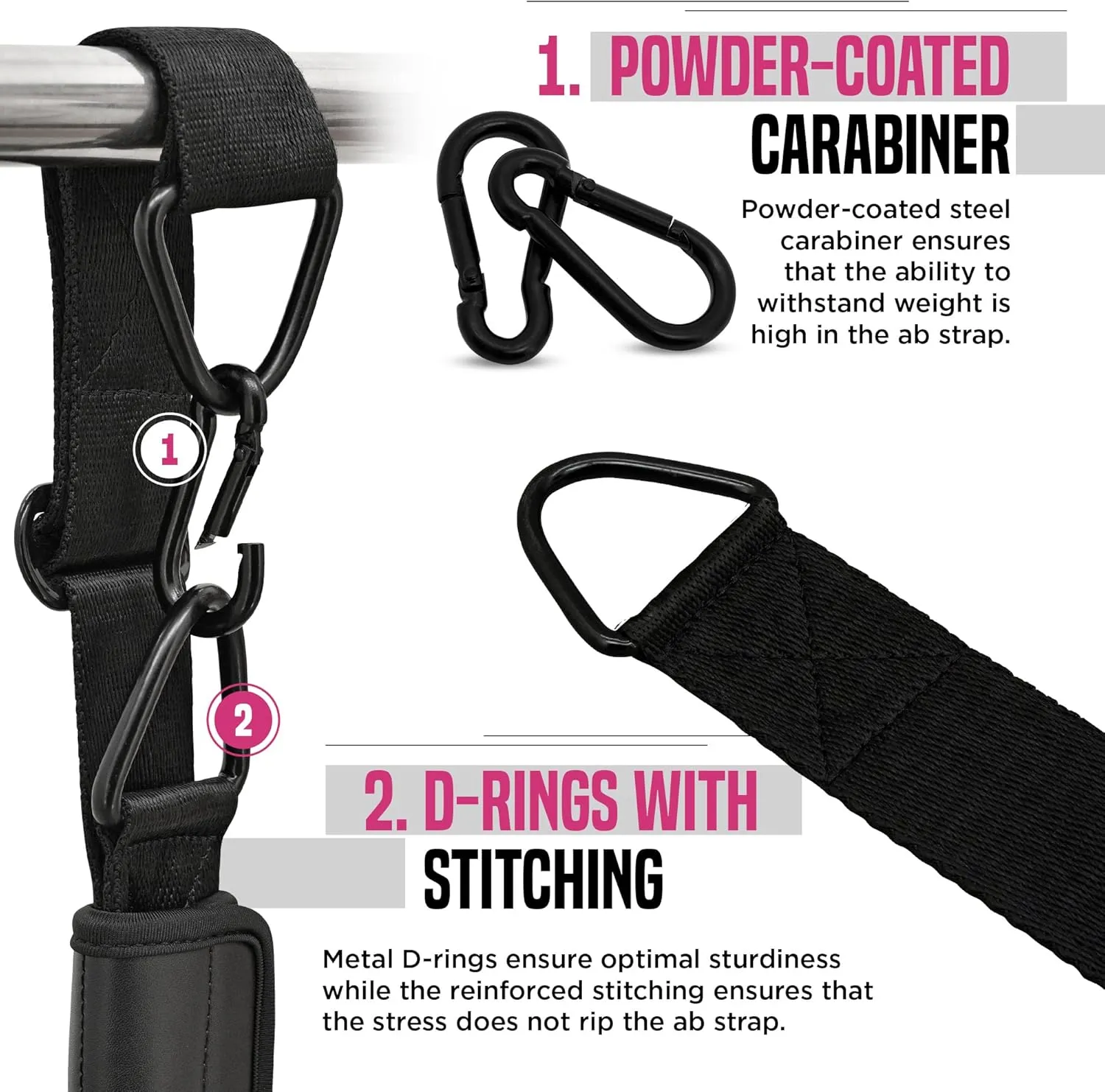 AB Straps for Pull Up Bar Hanging (Pair)