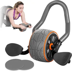 Ab Wheel Roller Exercise Equipment  W/ Knee Mat
