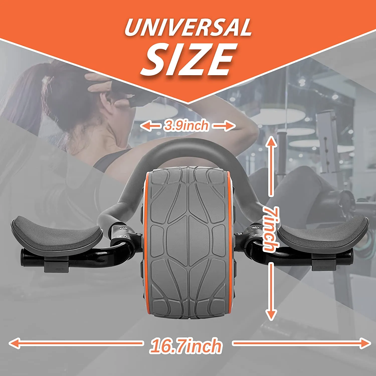 Ab Wheel Roller Exercise Equipment  W/ Knee Mat
