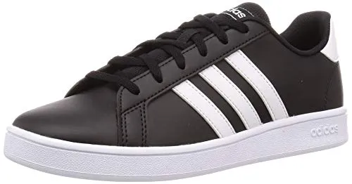Adidas Unisex-Child Grand Court K CBLACK FTWWHT Tennis Shoes-6 UK (EF0102)