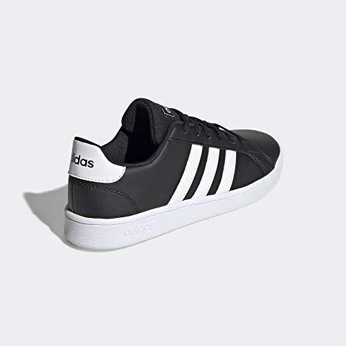 Adidas Unisex-Child Grand Court K CBLACK FTWWHT Tennis Shoes-6 UK (EF0102)