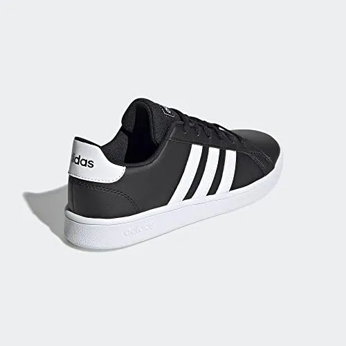 Adidas Unisex-Child Grand Court K CBLACK FTWWHT Tennis Shoes-6 UK (EF0102)
