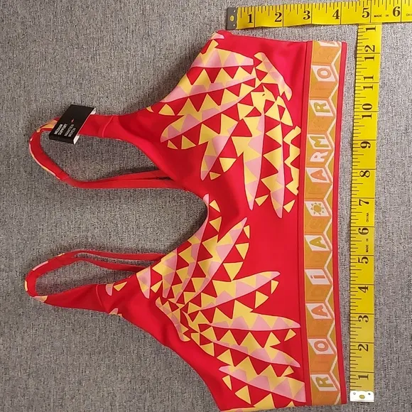 Adidas X Farm Rio 2023 Collab Tomato Spring Yellow Sports Training Bra Size XS