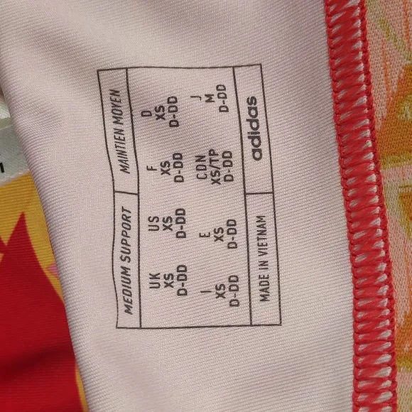 Adidas X Farm Rio 2023 Collab Tomato Spring Yellow Sports Training Bra Size XS