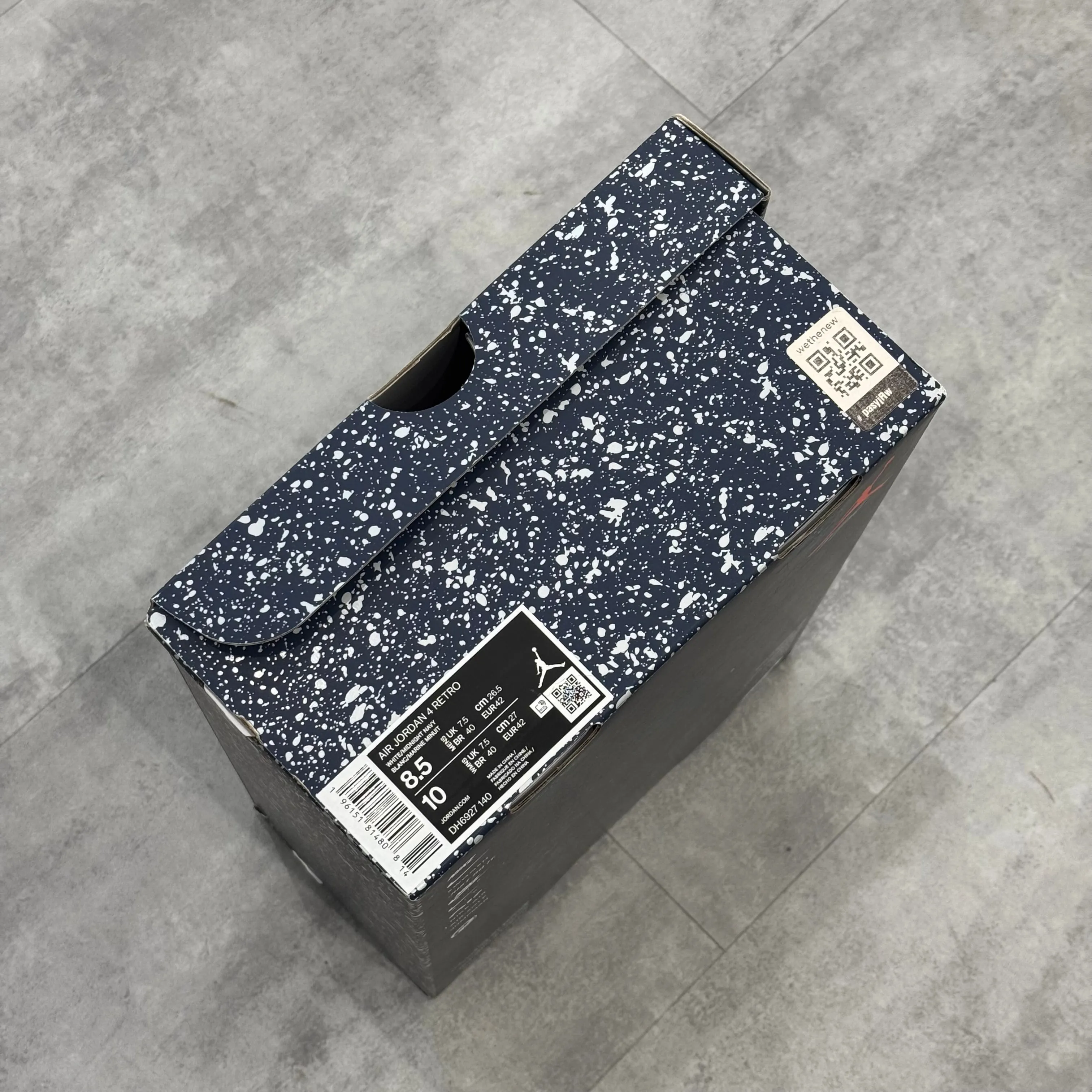 Air Jordan 4 Retro White Midnight Navy (42) - Usado