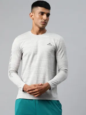 Alcis Men Typography Printed Dry Tech Slim Fit Sports T-shirt
