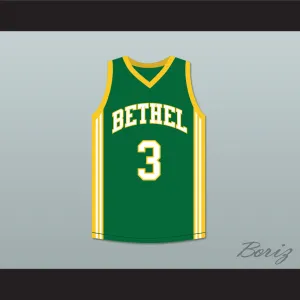 Allen Iverson 3 Bethel High School Bruins Green Basketball Jersey