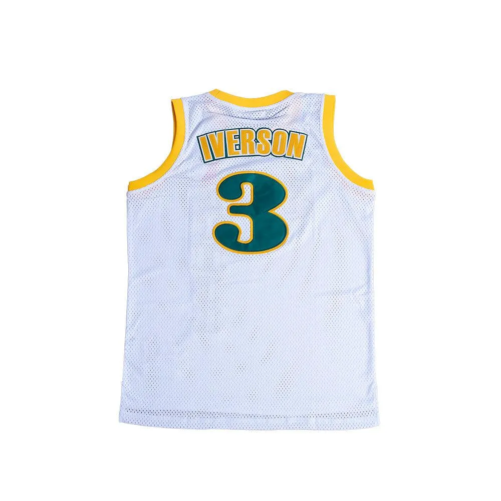 ALLEN IVERSON ALTERNATE GREEN/WHITE HIGH SCHOOL BASKETBALL JERSEY
