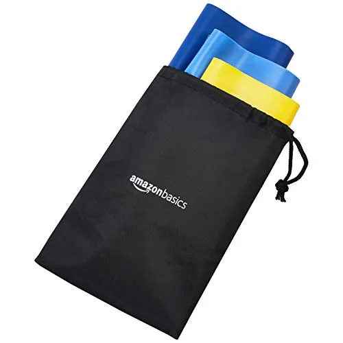AmazonBasics Latex Resistance Band - 1500mm, 3-Piece Set