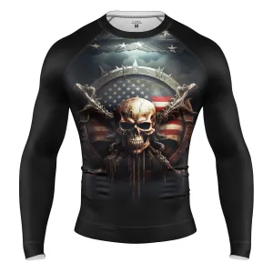 AMERICAN SKULL RASH GUARD