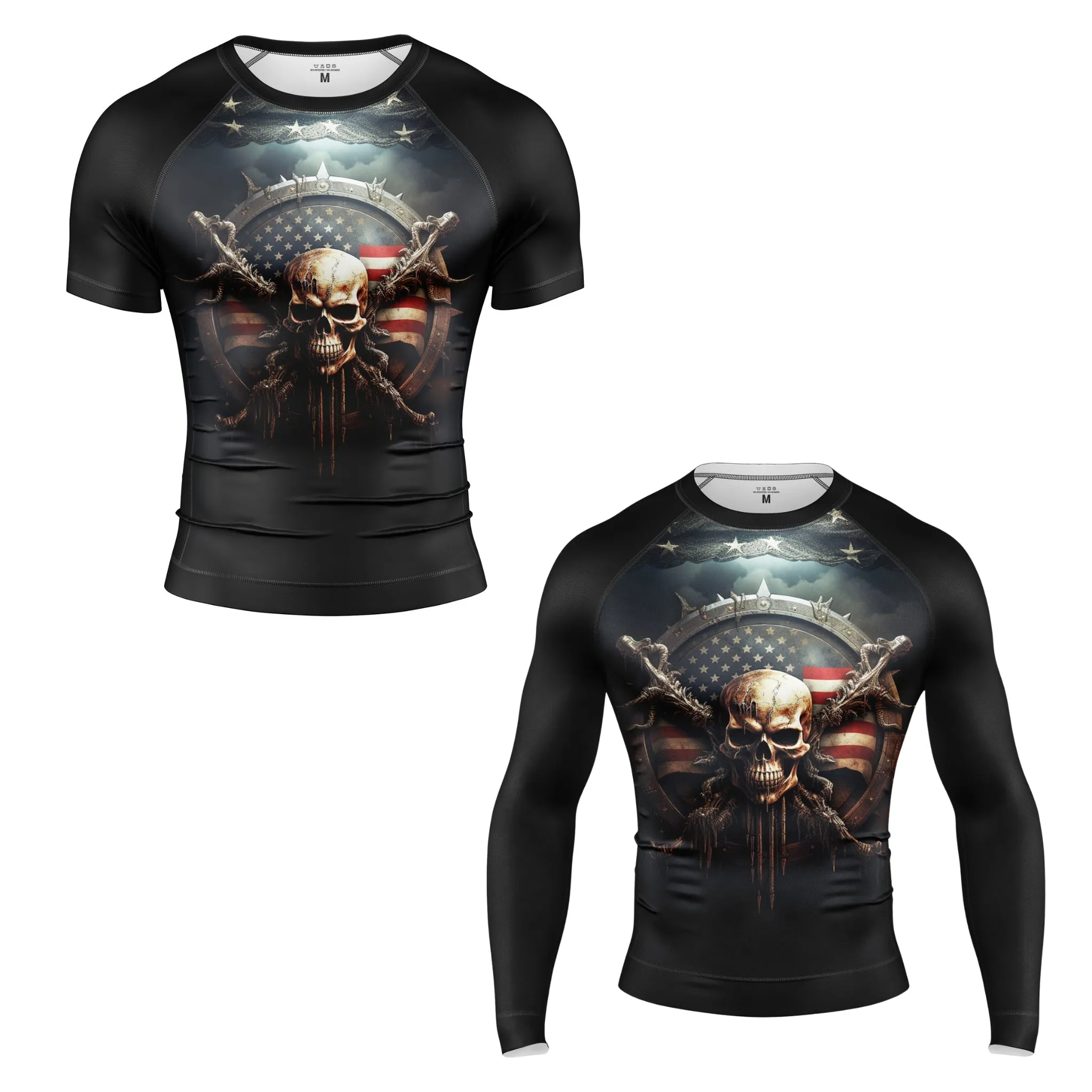 AMERICAN SKULL RASH GUARD