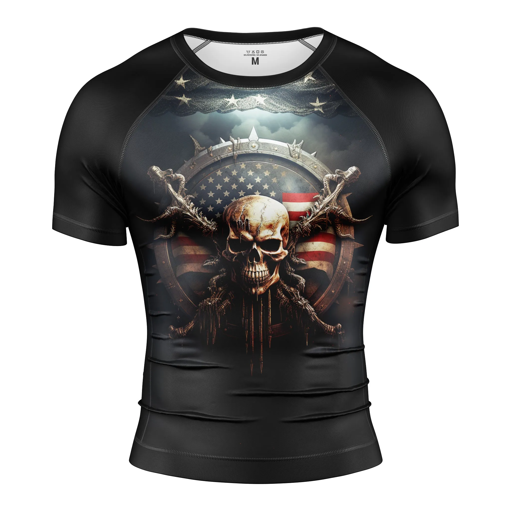 AMERICAN SKULL RASH GUARD