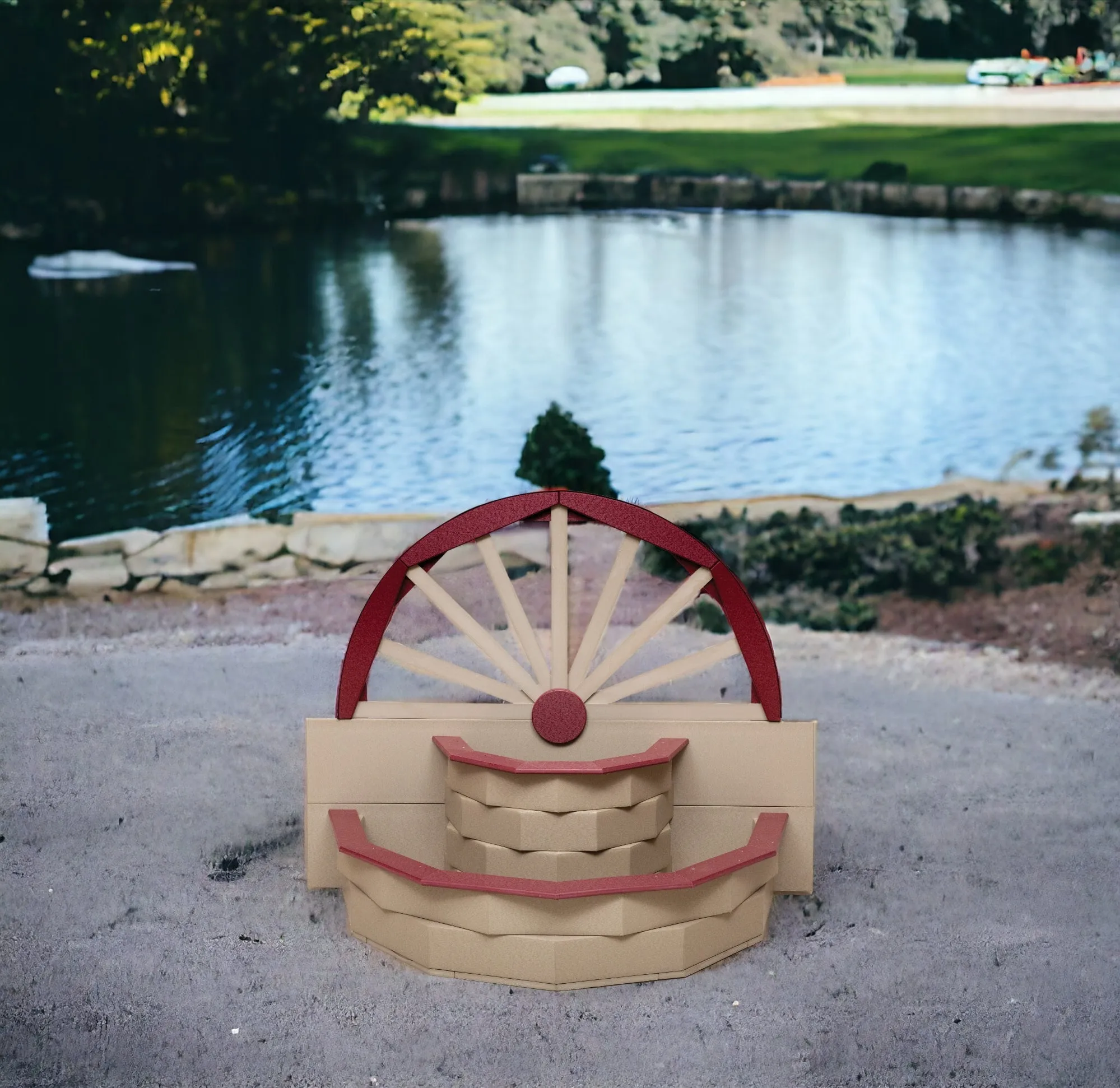 Amish Made Poly Wagon Wheel Planter