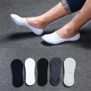 Anti-Slip Invisible Sport Socks for Men (5 Pairs)
