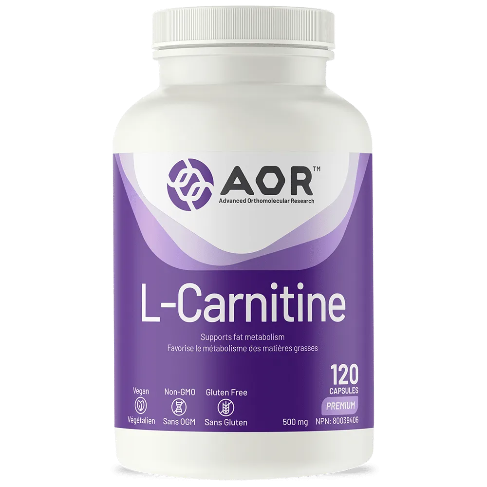 AOR L-Carnitine 500mg 120 Vegetable Capsules