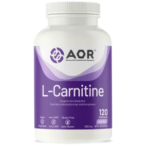AOR L-Carnitine 500mg 120 Vegetable Capsules