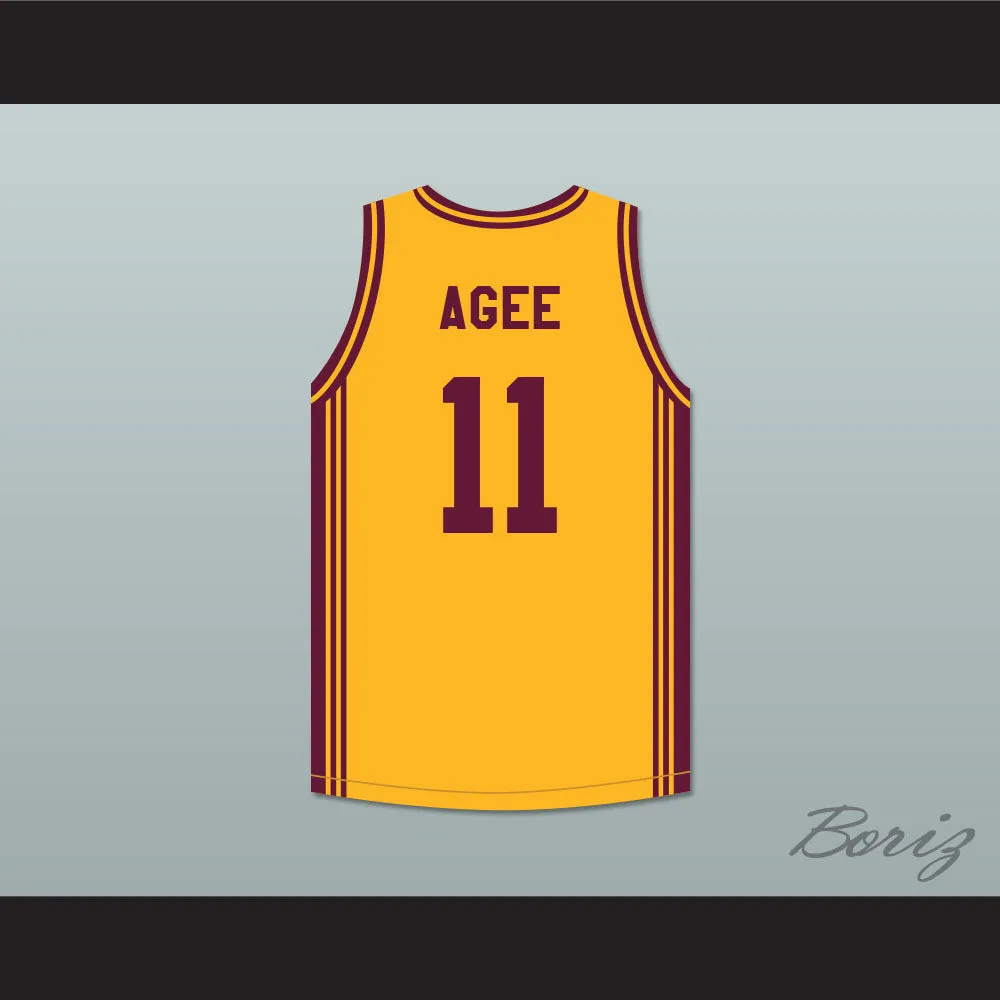 Arthur Agee 11 John Marshall Metropolitan High School Commandos Yellow Basketball Jersey