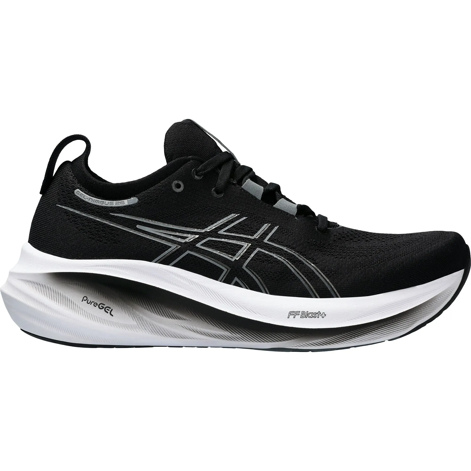 Asics Gel Nimbus 26 WIDE FIT (2E) Mens Running Shoes - Black