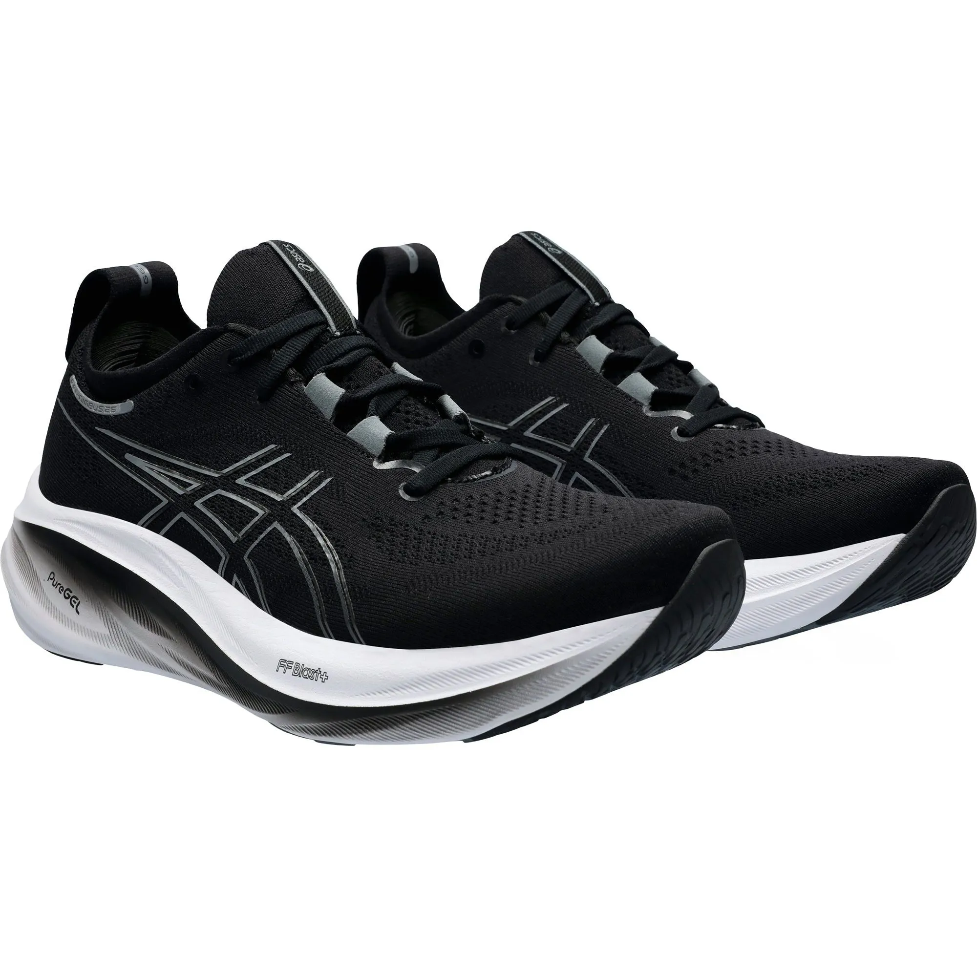 Asics Gel Nimbus 26 WIDE FIT (2E) Mens Running Shoes - Black