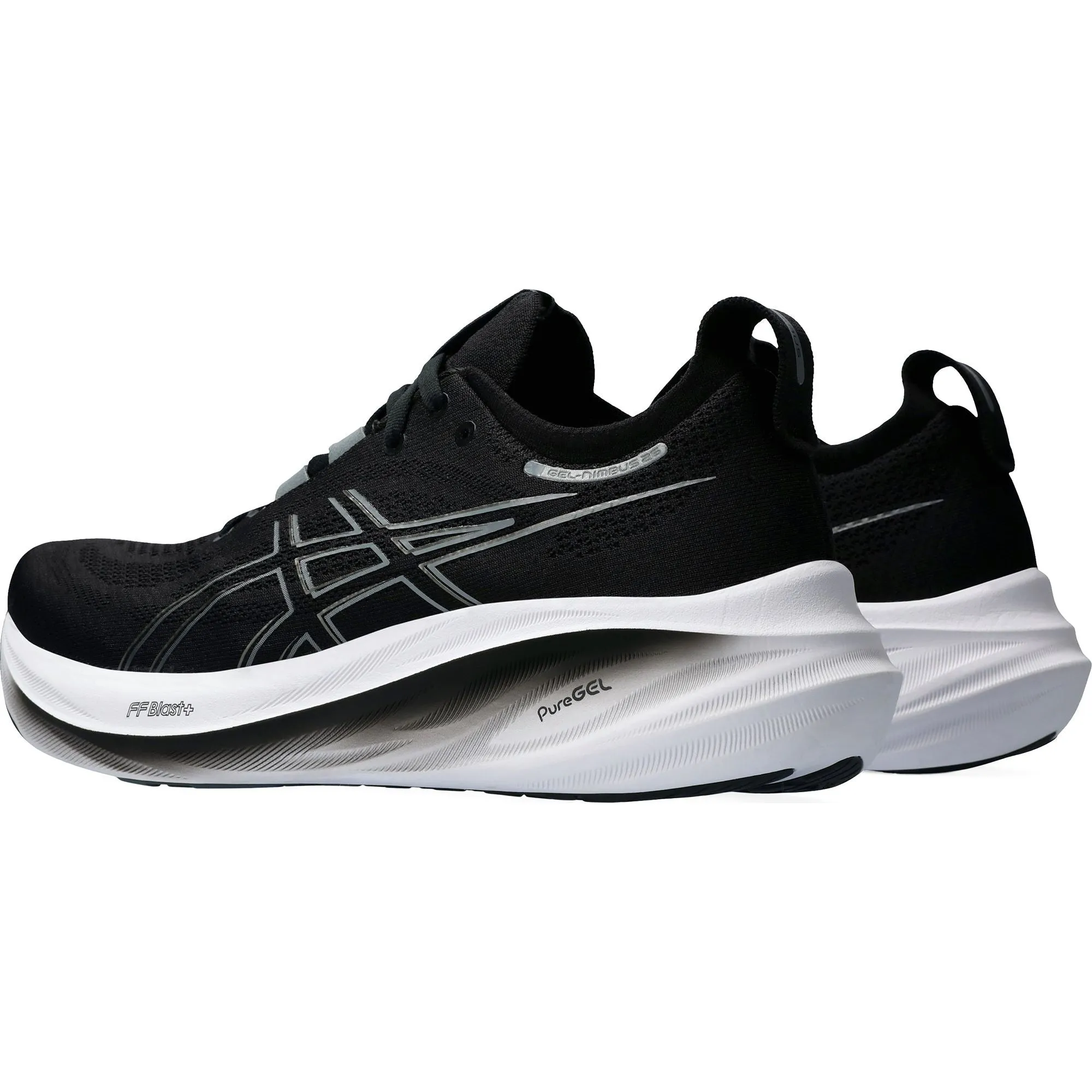 Asics Gel Nimbus 26 WIDE FIT (2E) Mens Running Shoes - Black