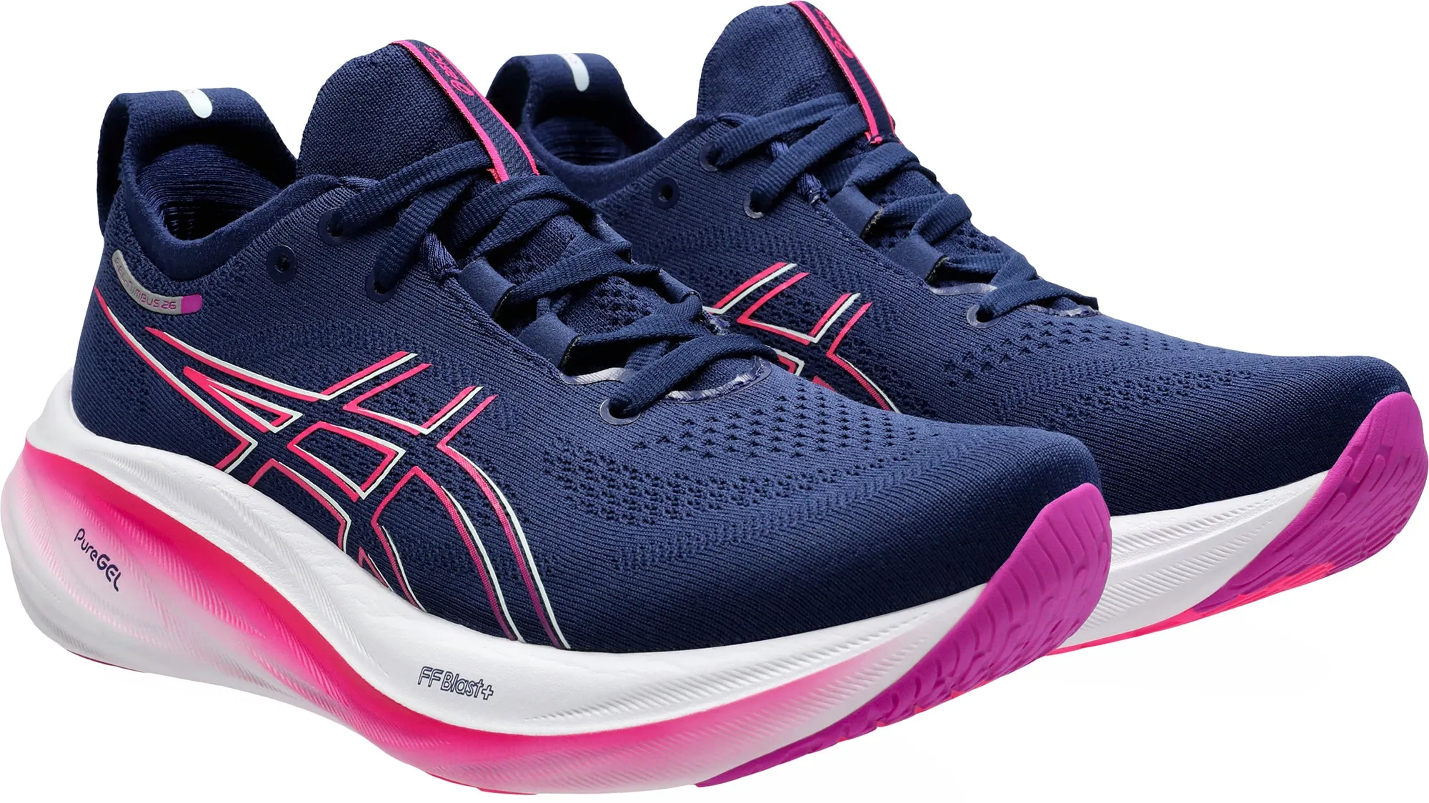 Asics Gel Nimbus 26 Womens Running Shoes - Navy