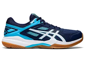 ASICS Men's Gel-Court Hunter Peacoat/Aquarium Leather Indoor Shoes-11 UK (46.5 EU) (12 US) (1071A020)