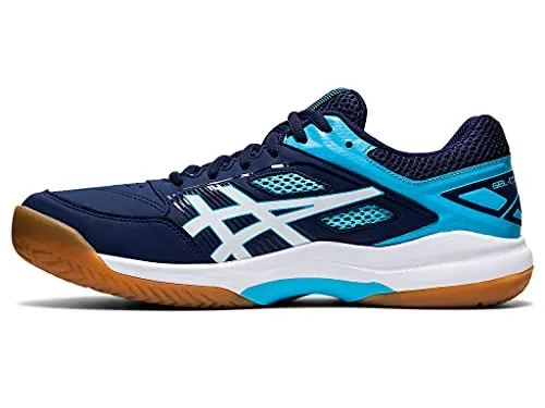 ASICS Men's Gel-Court Hunter Peacoat/Aquarium Leather Indoor Shoes-11 UK (46.5 EU) (12 US) (1071A020)